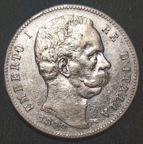 Scudo lire 1879 umberto i - 5,