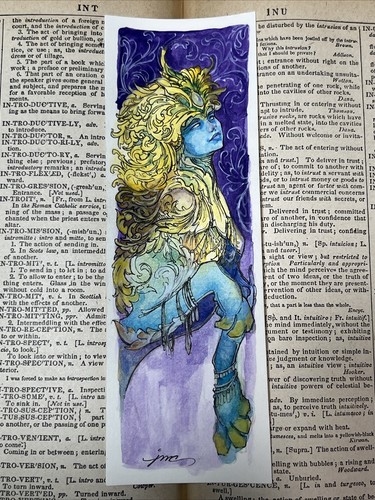 Handpainted bookmark original - handpainted,