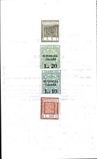 Ricevuta con marche sui