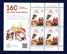 SAN MARINO 2024: 160° ANNIVERSARIO DELLA CROCE ROSSA ITALIANA  MINIFOGLIO MNH**