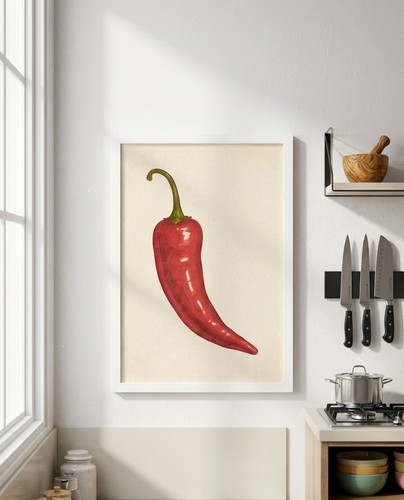 Quadro peperoncino rosso - peperoncino,