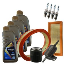 Kit Tagliando Fiat Seicento 1.1 Benzina 600 3 Filtri + 4 Candele Olio 10W40