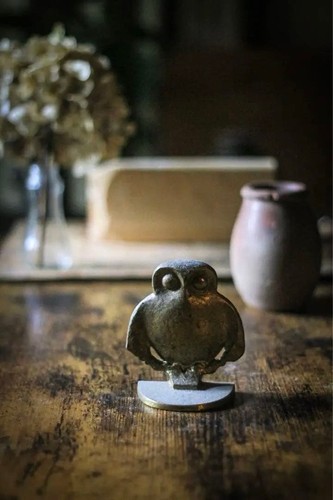 Oggetti ferro gufo figurine - ferro,