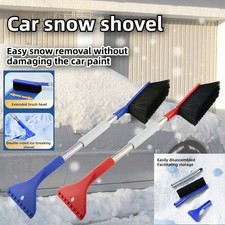 Pala Neve 2 in 1 Raschietto Ghiaccio Staccabile Parabrezza Auto Rimuovi Gelo con Spazzola