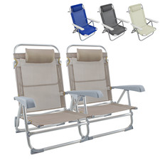 2pz Sedia Sdraio Spiaggina