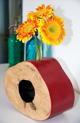 Vaso portafiori legno pezzo - in,