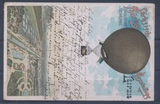 Cartolina Esposizione Germania, Lipsia 1897 - Palloncino Bessel