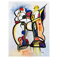 Quadro acrilico originale Mani su tela firmato a mano