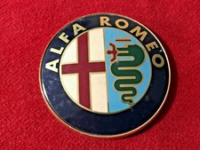 ALFA ROMEO MARCHIO 75MM LOGO EMBLEMA FREGIO SCRITTA BADGE OVALE STEMMA EPOCA AR