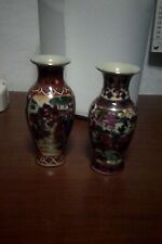 coppia  2 vasetti royal satsuma made in china h.cm 15 vintage leggi descrizione