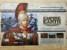 Poster Stampa Pubblicità Promo Empire Earth l'Arte della Conquista Espansione PC Gioco 2001