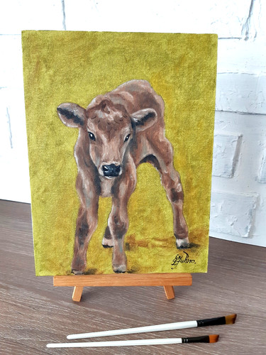 Dipinto mucca originale - , arte
