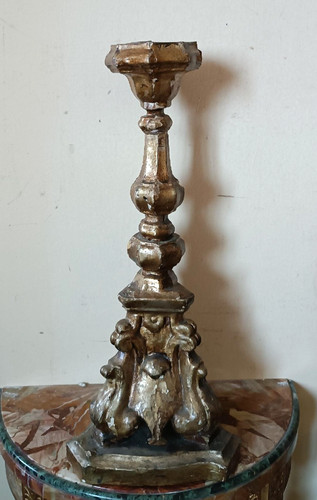 Antico candeliere legno - candeliere, in