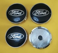 SET 4 TAPPI COPRIMOZZO BORCHIE FORD BORDO NERO 60 mm