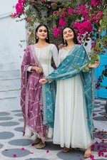 Abito bianco Anarkali