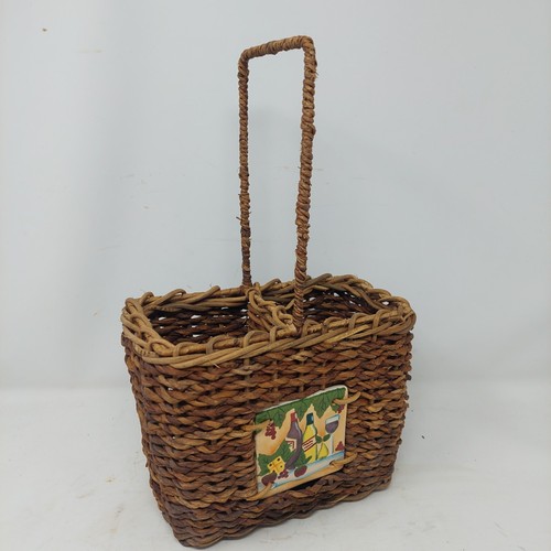 Cesto vino rattan tessuto - vino, 2