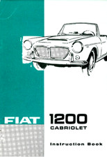 FIAT 1200 CABRIOLET  INSTRUCTION BOOK -  ENGLISH -