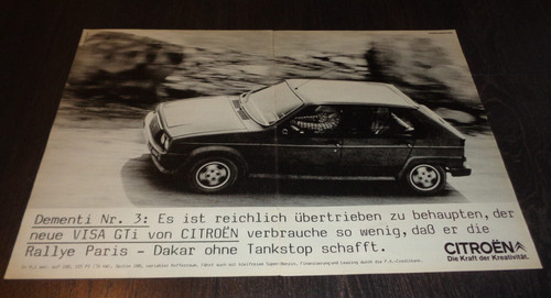 Pubblicità citroen visa gti - visa,