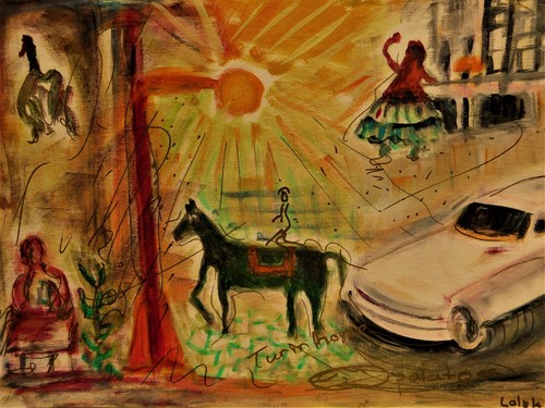 Dipinto olio contemporaneo