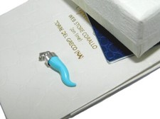 Ciondolo con Pietra Turchese di argento da 925 azzurro in portafortuna pendente