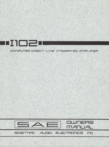 Amplificatore sae i102 - i102, i-102