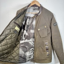 Barbour International RARA giacca da motociclista Steve McQueen "Greenham" in cera taglia Large