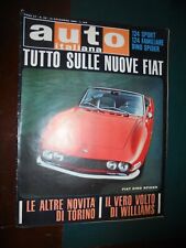 AUTO ITALIANA n.45 - 1966 Fiat Dino Spider Dino 206 GT Fiat 124 Sport Spider