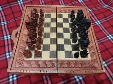 Set scacchiera in legno balinese + Backgammon