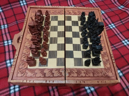 Set scacchiera legno - set, in