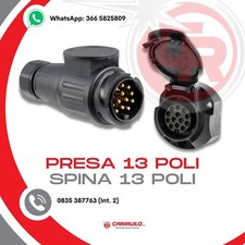 Spina a 13 Poli e Presa a 13 Poli Universali Carrelli Appendice Camper Camion