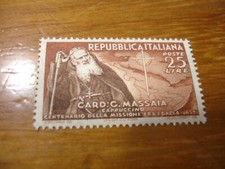 ITALIA 1952 Cardinale Massaia in Etiopia Nuovo e integro **  MNH SPL