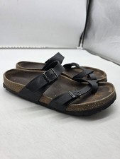 Sandali Birkenstock Yara donna taglia 11 neri pelle sughero plantare scarpe comode