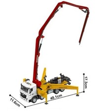 Huina - Camion pompa cemento con radio a 11 canali scala 1/18 con pompa acqua