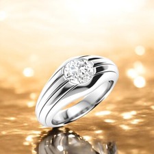 Anello da uomo in oro bianco