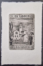 TRAMONTIN VIRGILIO. Ex libris J. Ha. Jansen. C3 60 x 43. 1964