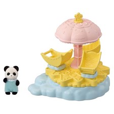 Calico Critters Baby Star Carousel Playset con Figura Pookie Panda Posabile