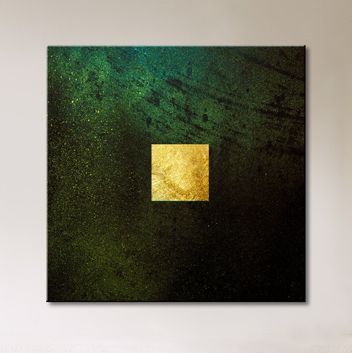 Oro quadro tel verde - quadro, su