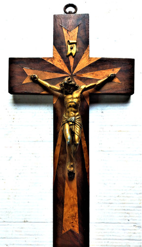 Antico crocifisso legno con - crocifisso,