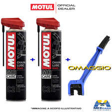 MOTUL C2 CHAIN LUBE ROAD GRASSO CATENA SPRAY MOTO RACING ROAD x 2pz + SPAZZOLA