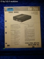Sony Service Manual XM 700 Power Amplificatore (#2939)