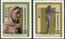 ITALIA 2025 EUROPA CEPT FRANCOBOLLI APPIA ANTICA ERCOLE APOLLO ARCIERE CASCIANO