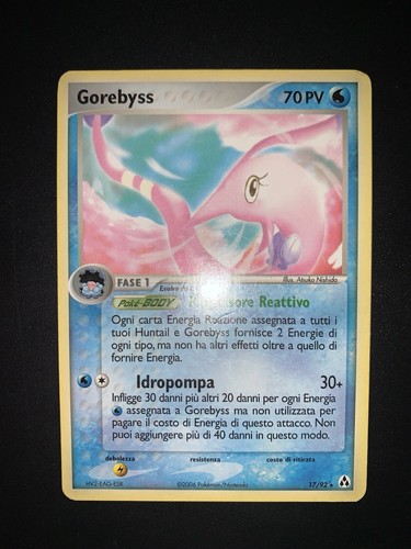 Carta pokemon gorebyss 92 - pokemon, 17/92