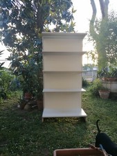 scaffale espositore in metallo beige/panna  h207x104x57 componibile disp 7 metri