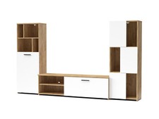 505609   Q.TA' 1 PARETE ATTREZZATA JOY CM 240X35X137 ROVERE GOLD/BI