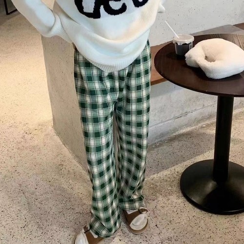 Pantalone quadri vita alta - quadri,