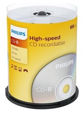 100x Philips CD-R 700MB, 80MIN