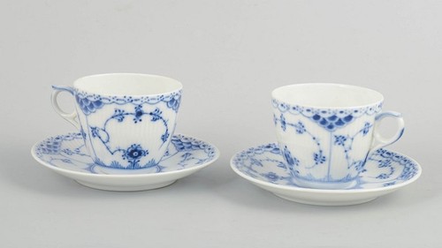 Mezzo pizzo scanalato blu