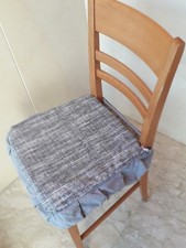 6 cuscini per sedie con fascia elastica 40x40 grigio 