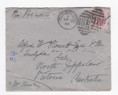 1884 6d timbro pl18 - qv,