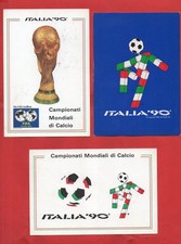 LOTTO -CALCIO ITALIA 90 MASCOTTE CIAO E COPPA- 3 CARTOLINE UFFICIALI CON ANNULLO